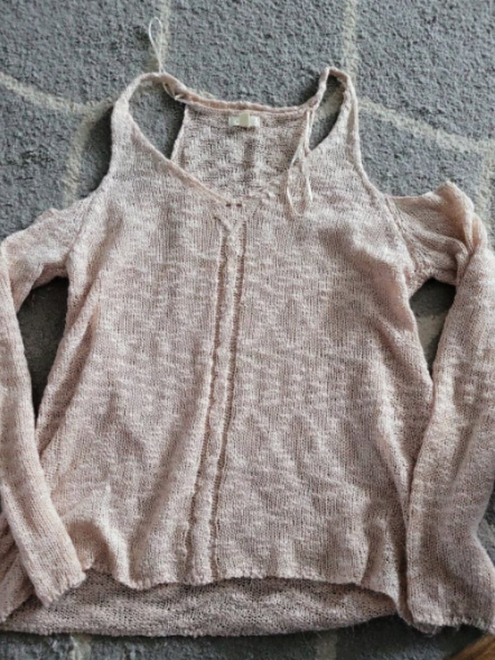 Womens size Medium/Large cold shoulder sweater